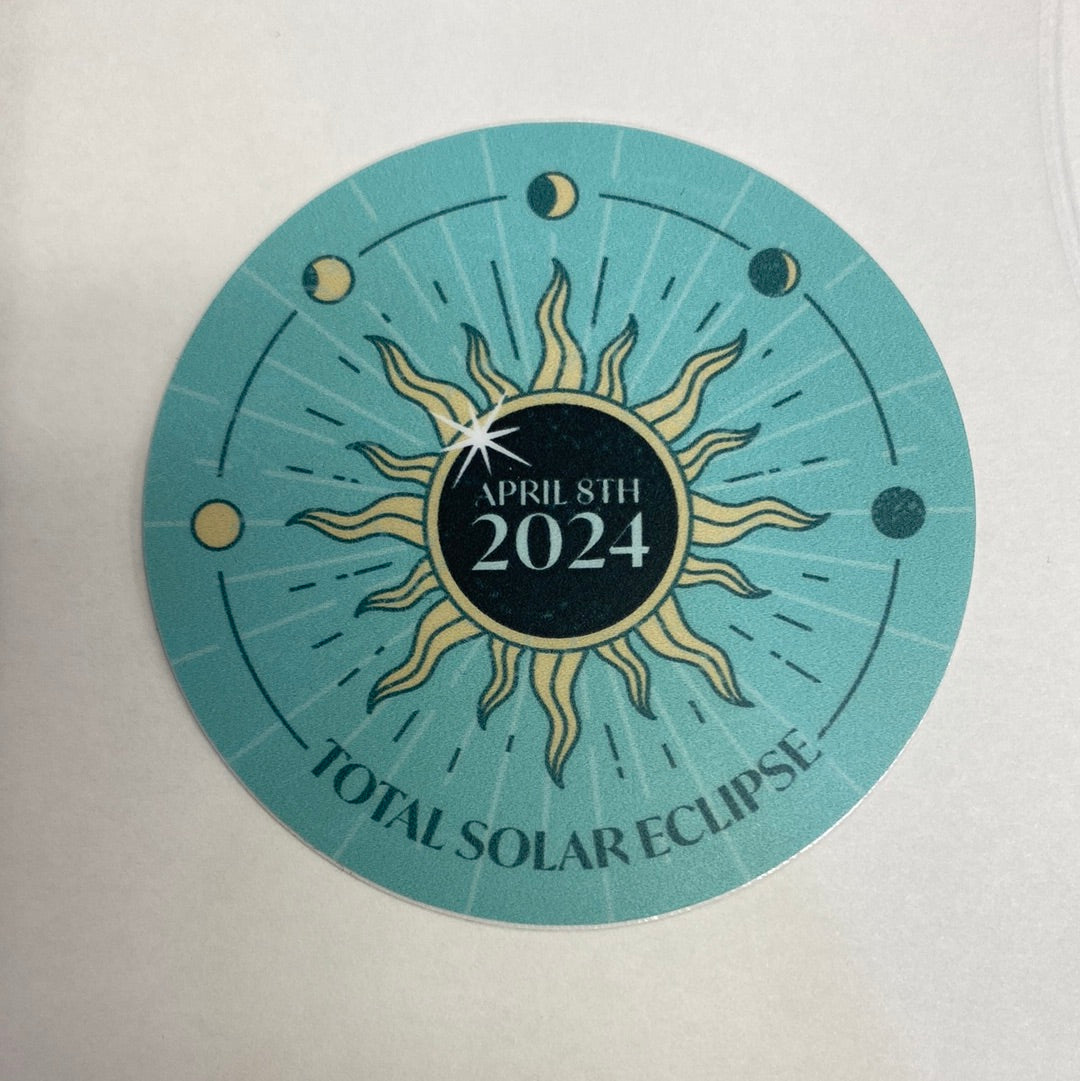 2024 Solar Eclipse Sticker Crystal Cross Cowgirl Boutique