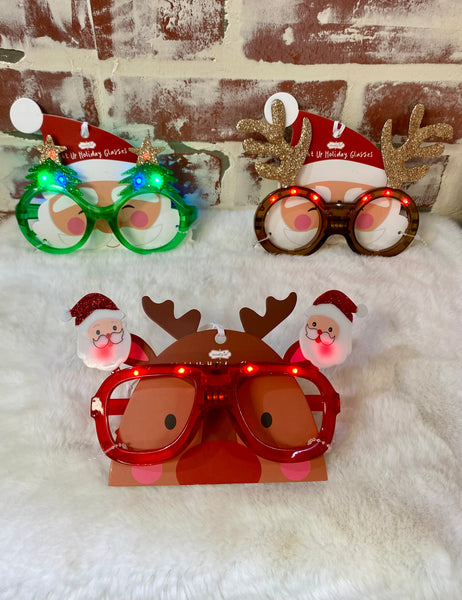 Mudpie Light Up Holiday Glasses