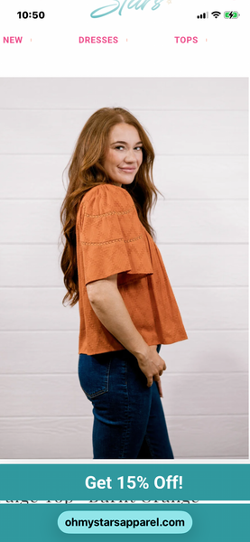 Oh My Stars Paige Top- Burnt Orange