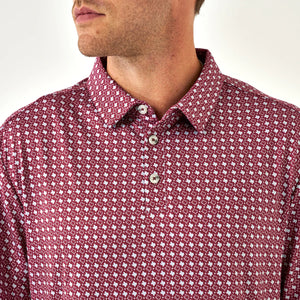 Burlebo Performance Polo TX Maroon & Grey