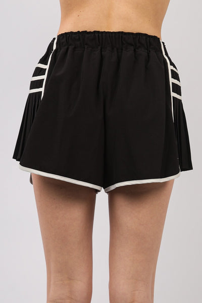 Side Pleated Activewear Shorts