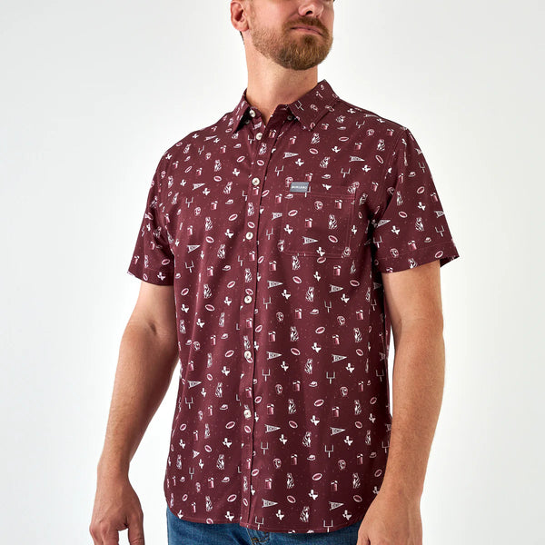 Burlebo Performance Button Up - Game Day in College Station