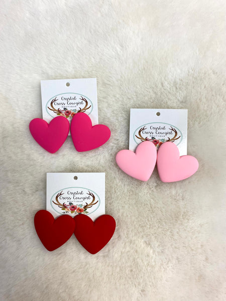 Heart Enamel Studs