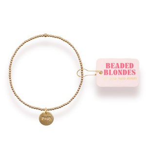 Beaded Blondes Pray Charm Bracelet