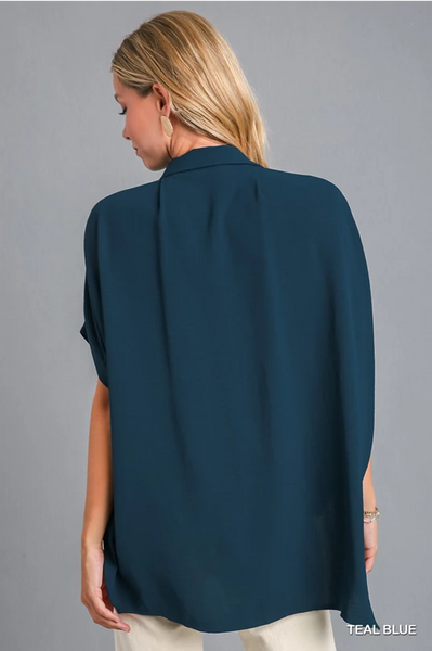 Erika Top-Teal Blue