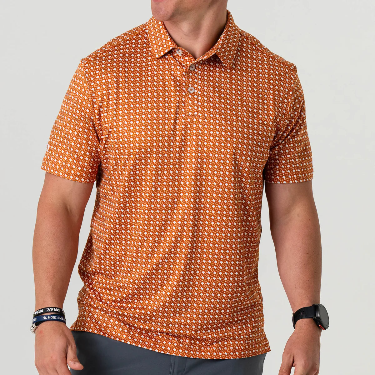 Burlebo Performance Polo - Orange and White