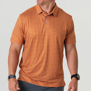 Burlebo Performance Polo - Orange and White