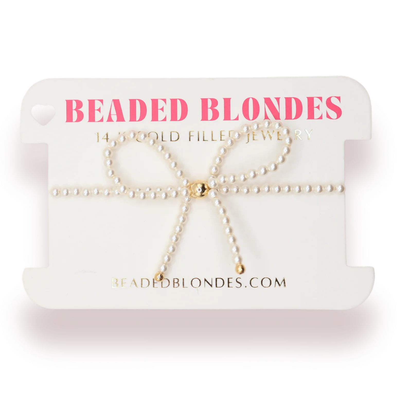 Beaded Blondes Pearl Bow Bracelet