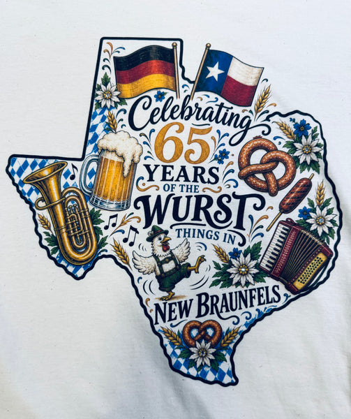 Celebrating 65 of the Wurst Years Tee