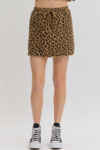 Cheetah mini skort