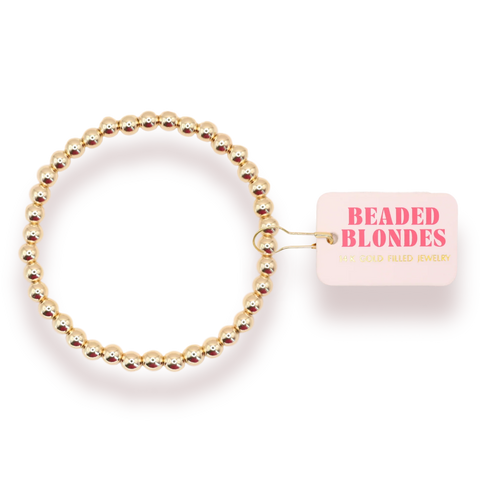 Beaded Blondes 5MM Gold Bracelet