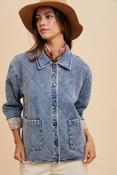 Annie Quilted Denim Jacket