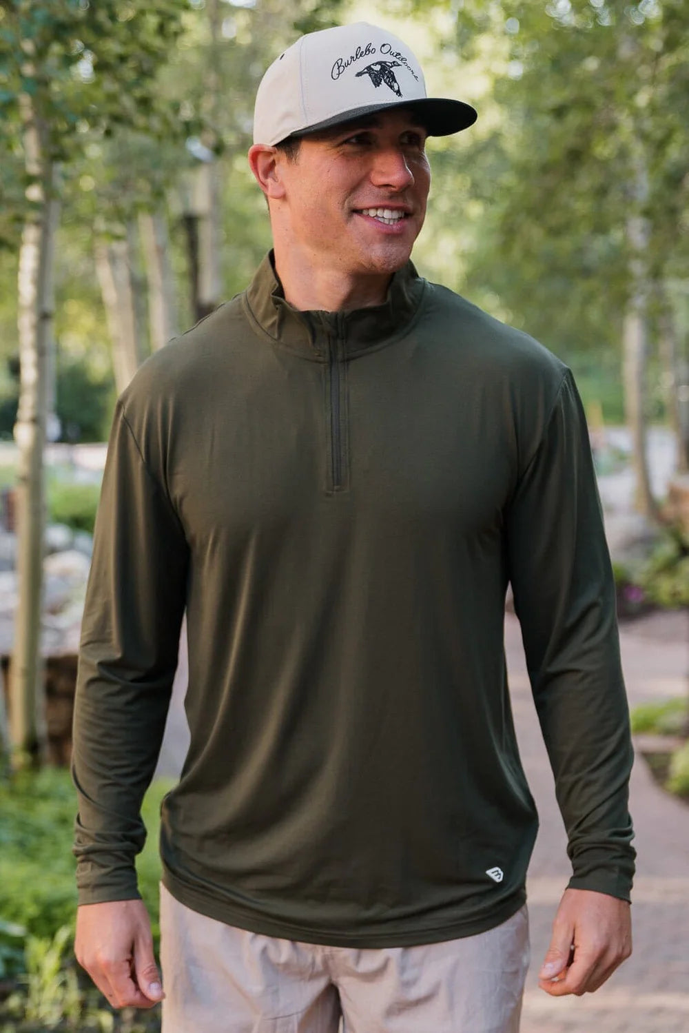 Burlebo Performance Quarter Zip - Mallard Green