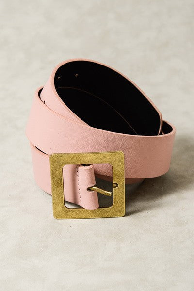 Oversized Square Buckle Belt