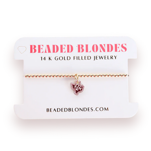 Beaded Blondes A&M Charm Bracelet
