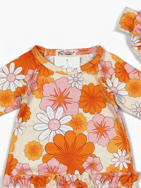 Orange Sherbet Baby Gown