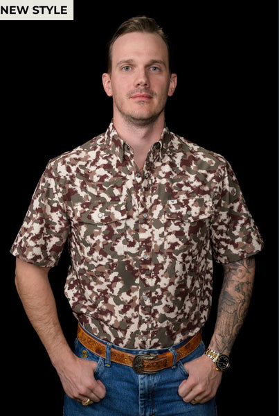 Ferrell Camo Lite Short Sleeve Snap