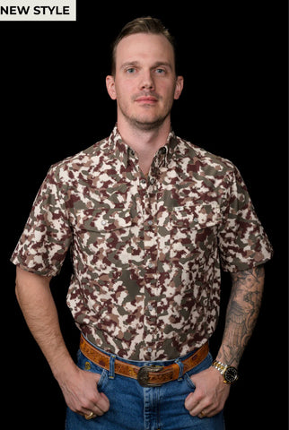 Ferrell Camo Lite Short Sleeve Snap