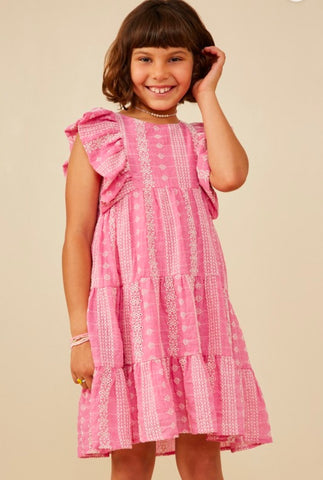 Hayden Girls Pink Eyelet Dress