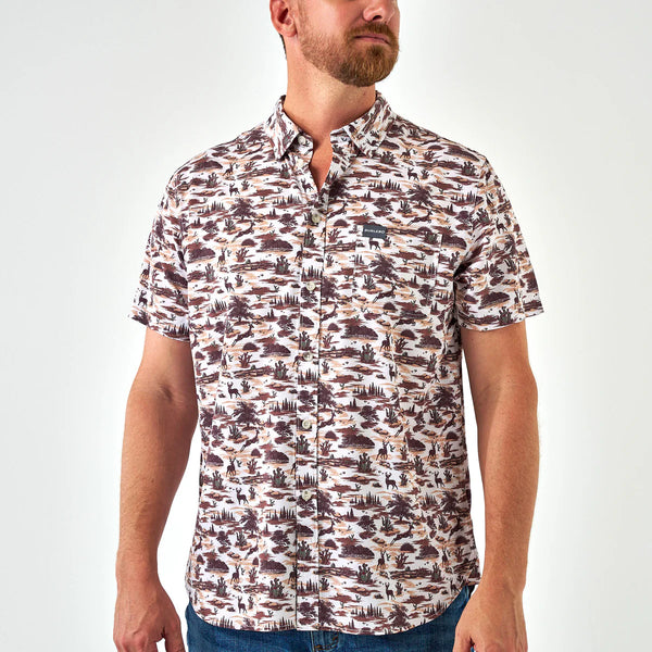Burlebo Performance Button Down - Brush Country