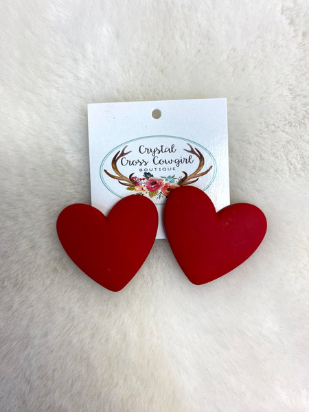 Heart Enamel Studs