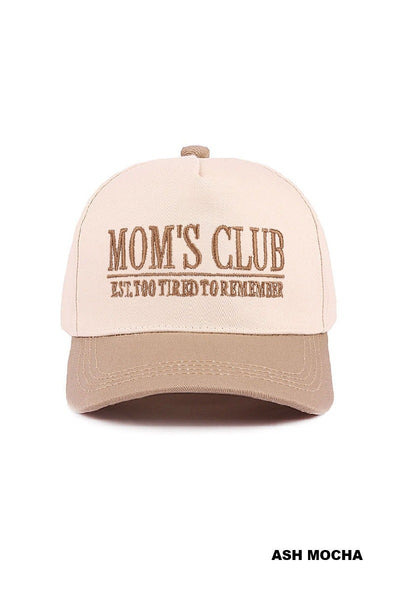 “Mom’s Club” Two Tone Cap