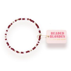 Beaded Blondes Maroon & White Game Day Sprinkle