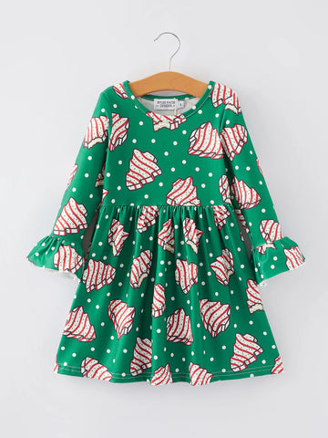 Gingerbread Print Dress