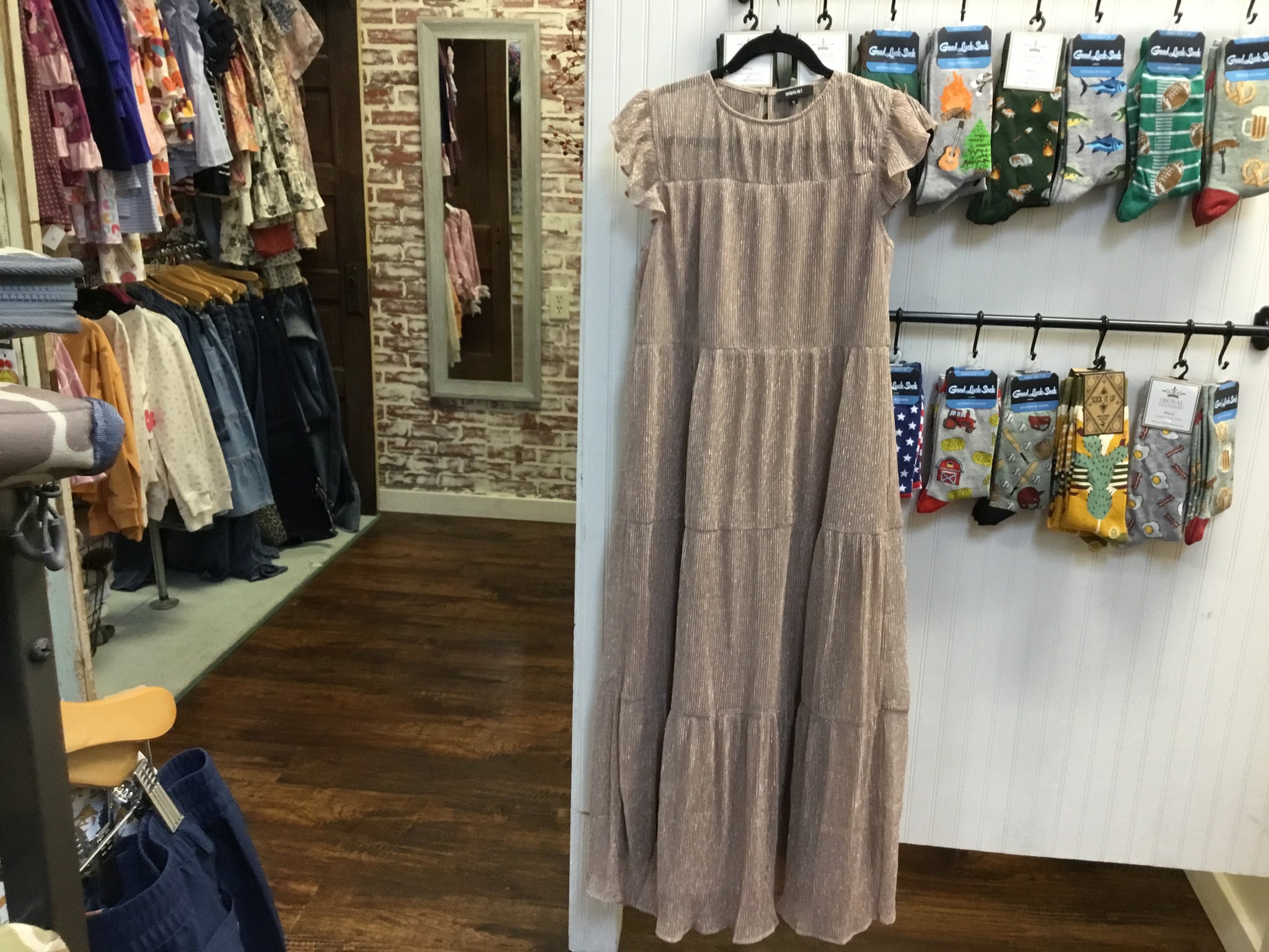 Tiered Pleated Maxi Dress