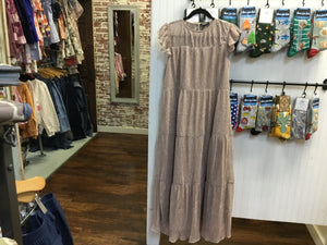 Tiered Pleated Maxi Dress