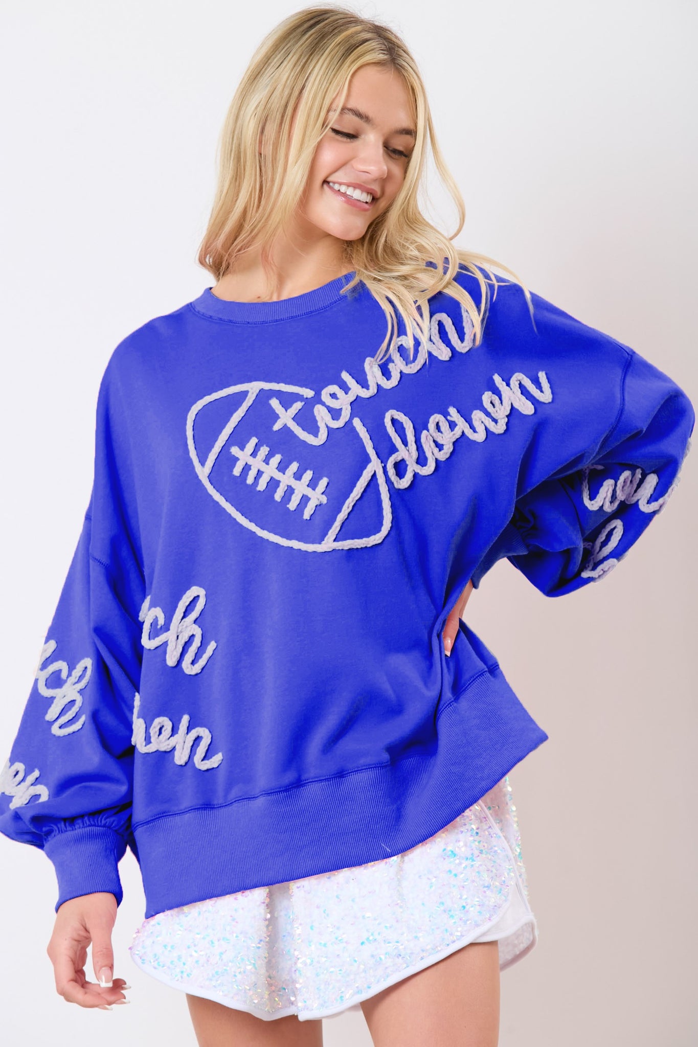 Touch Down & Football Sweatshirt