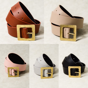 Oversized Square Buckle Belt