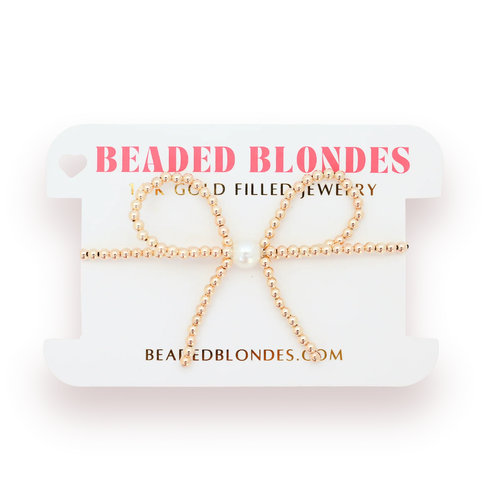 Beaded Blondes Gold Bow Bracelet