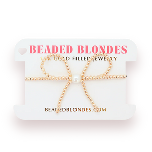 Beaded Blondes Gold Bow Bracelet