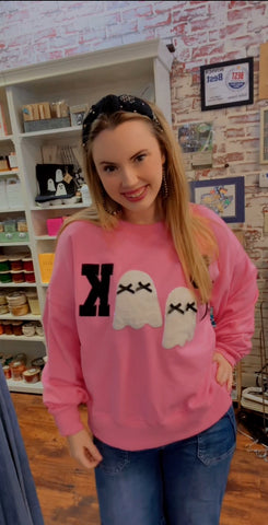 Halloween Terrycloth pumpkin sweatshirt