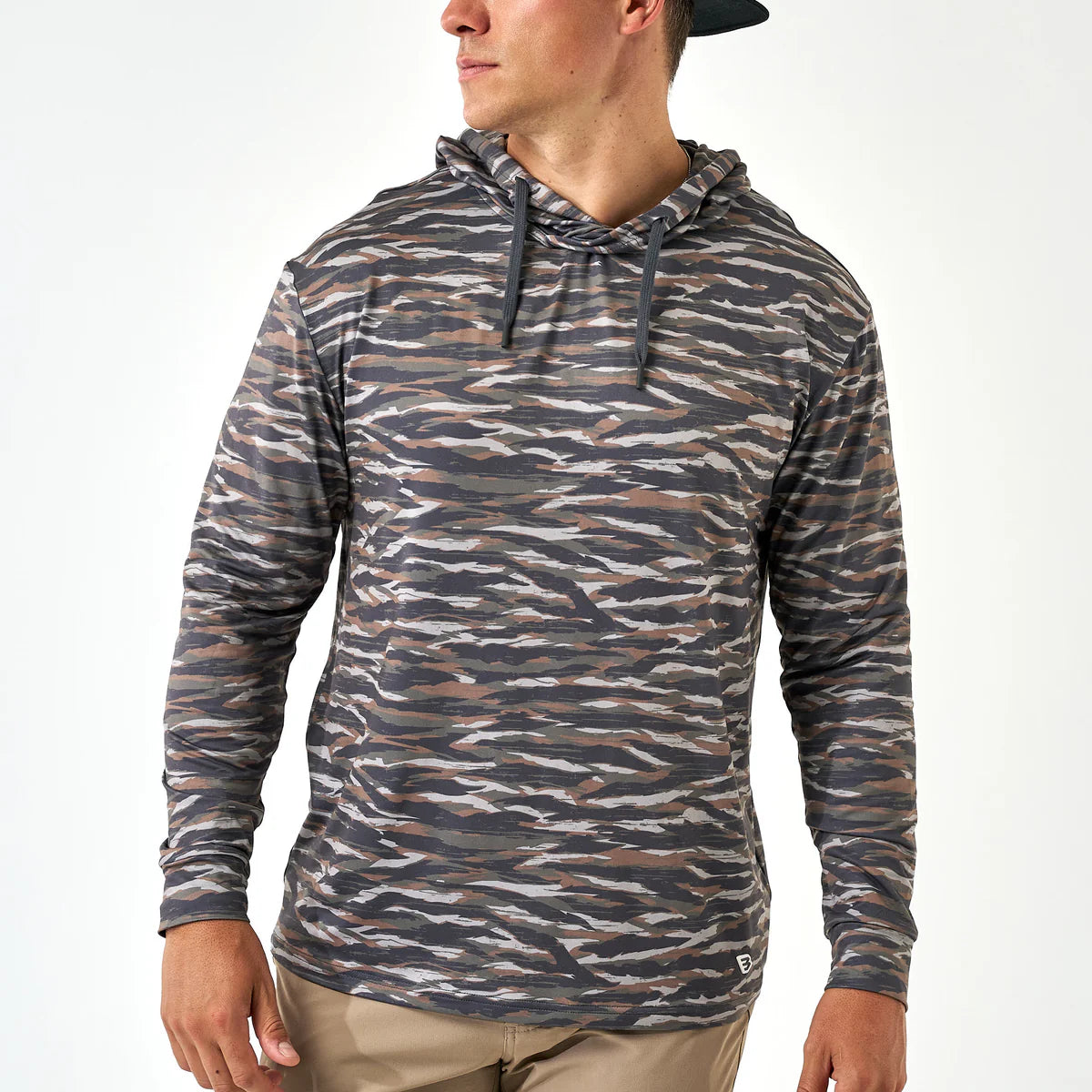 Burlebo Performance Hoodie- Tiger Stripe Camo- Wetland