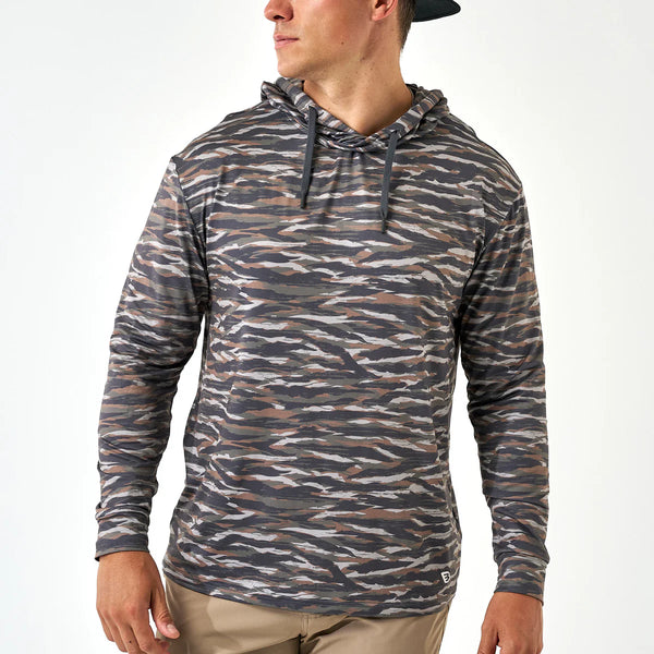 Burlebo Performance Hoodie- Tiger Stripe Camo- Wetland