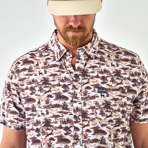 Burlebo Performance Button Down - Brush Country