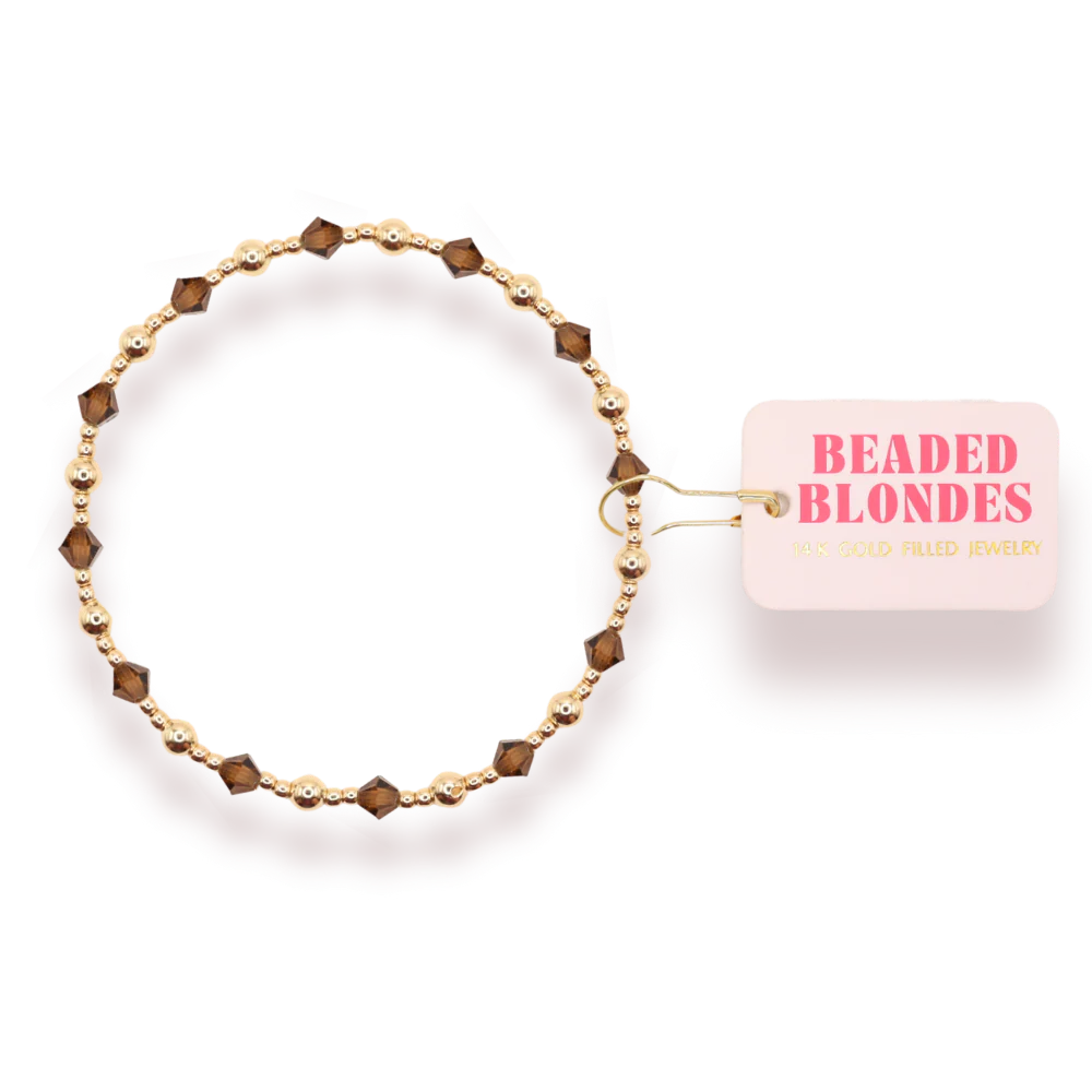 Beaded blondes Cocoa Brown June Bracelet