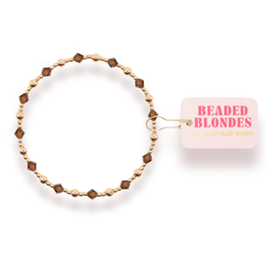 Beaded blondes Cocoa Brown June Bracelet