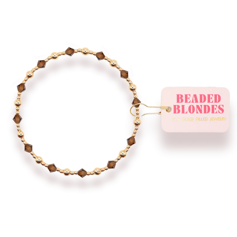 Beaded blondes Cocoa Brown June Bracelet