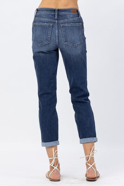 Judy Blue MIDRISE CUFFED BOYFRIEND Jeans