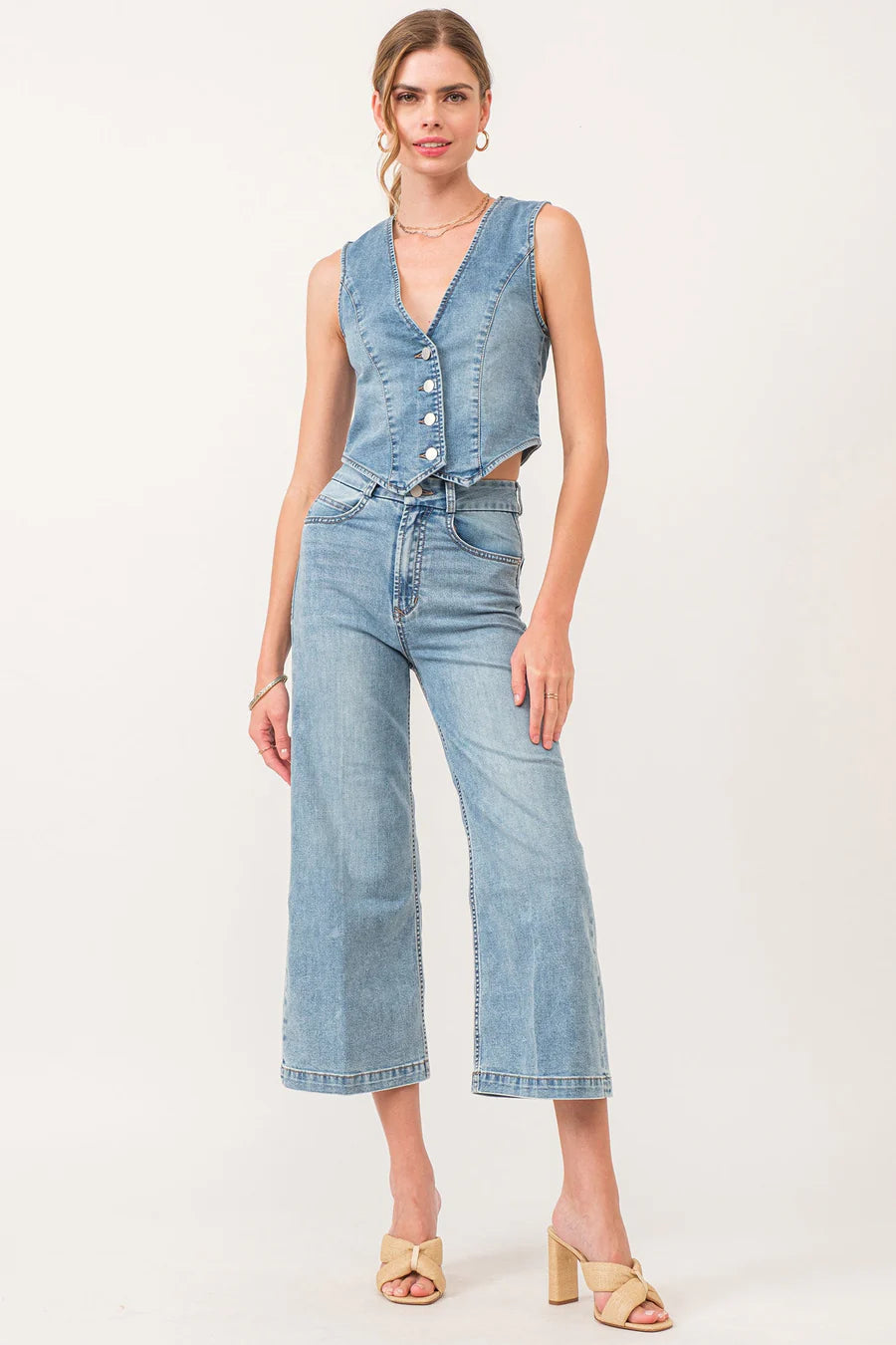 Dear John Audrey Super High Rise Wide Leg Jeans