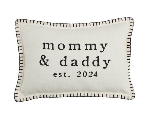 Mudpie Parents Est. 2024 Pillow