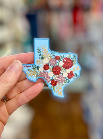 Floral Texas Sticker