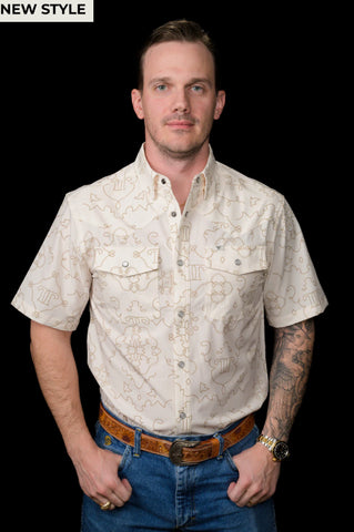 Ferrell Carson Short Sleeve Snap-Beige