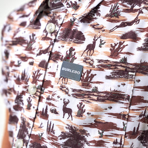 Burlebo Youth Performance Button Up - Brush Country