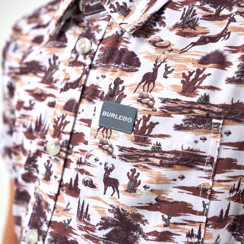 Burlebo Youth Performance Button Up - Brush Country