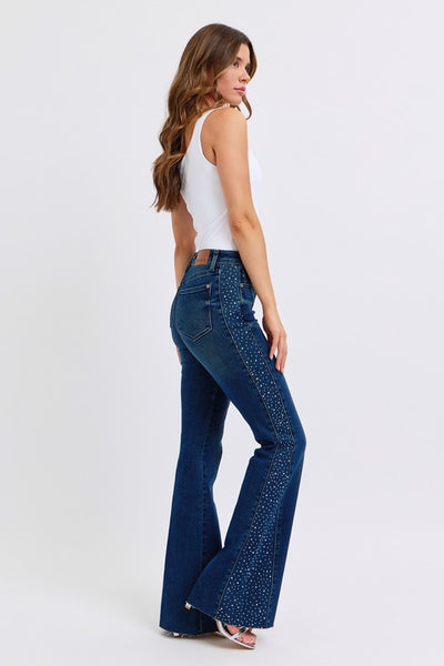 JB Mid Rise Rhinestone Flare Jeans