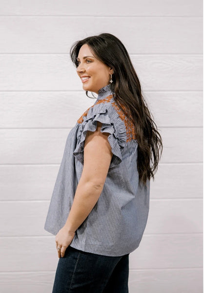 Oh My Stars Emma Top- Burnt Orange